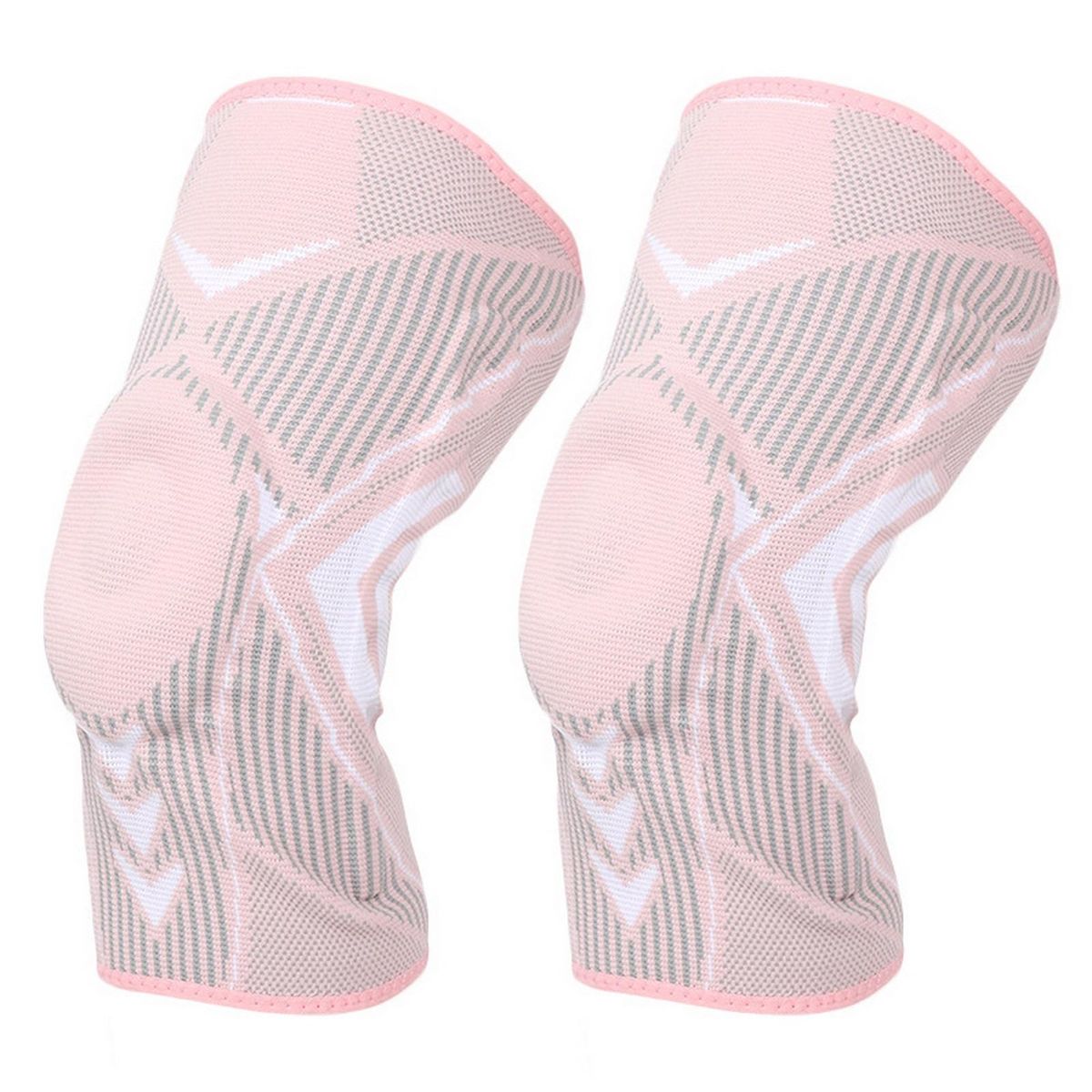 2Pcs Knee Guards Running Hiking Knee Compression Sleeve Support Pink