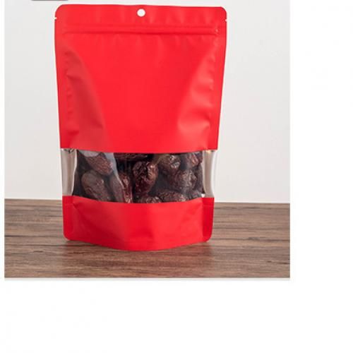 Stand Up Reseal Ziplock Food Pouch- 10*15cm 100grams Red