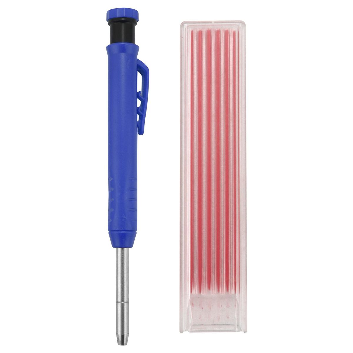 Solid Carpenter Pencil Set with 7 Refill Set Leads Built-in