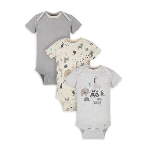 Organic Cotton Baby Unisex Bodysuit - 3 Packs