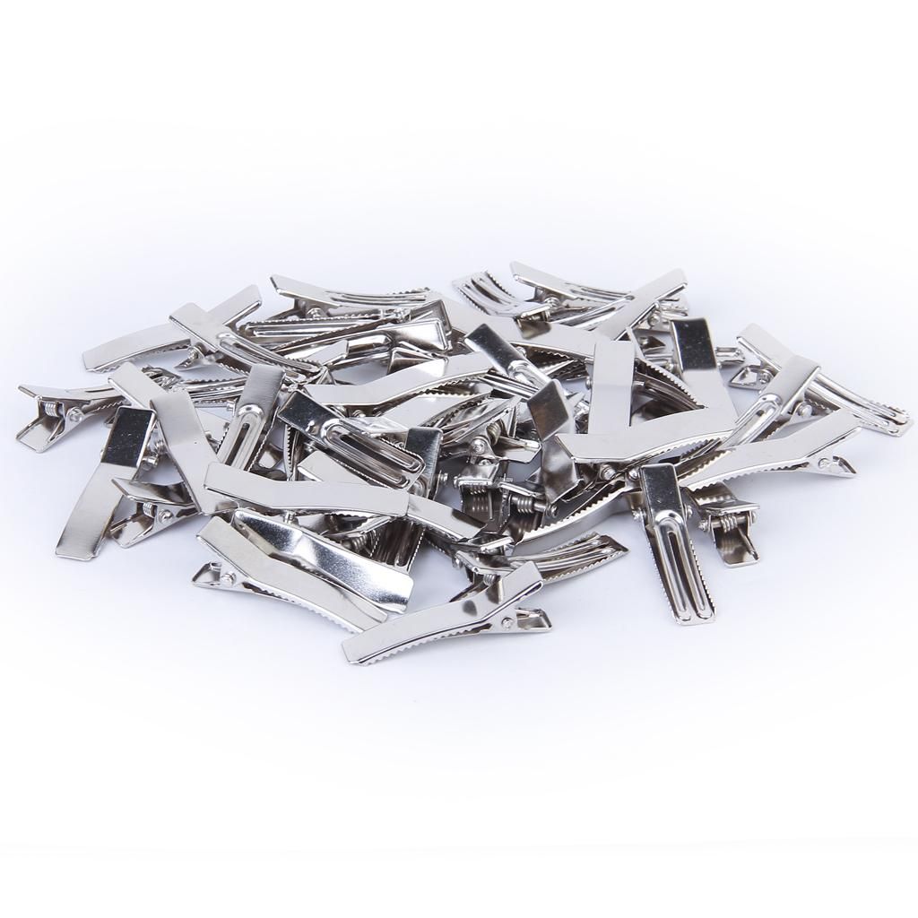 Lot Of 50 Blank Double Prong Metal Pliers Alligator