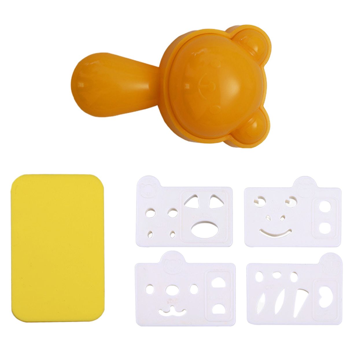 Rice Embossing Mould PP Sushi Nori Rice Mold Mix Color