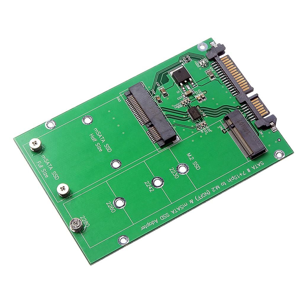 2.5''Hard Drive Adapter Card M.2  / MSATA SSD To SATA3.0 Converter