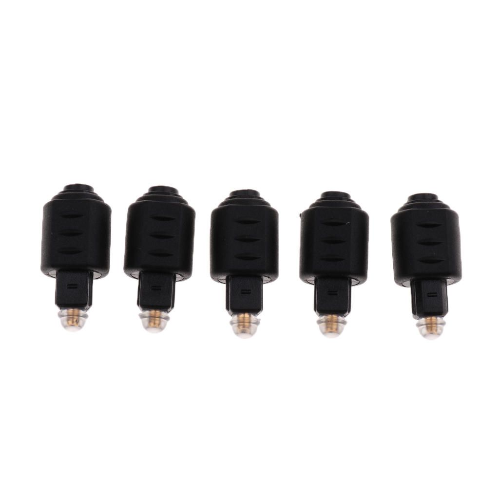 5Pcs Optical Adapter 3.5mm Mini Female   Plug To Digital Toslink Male