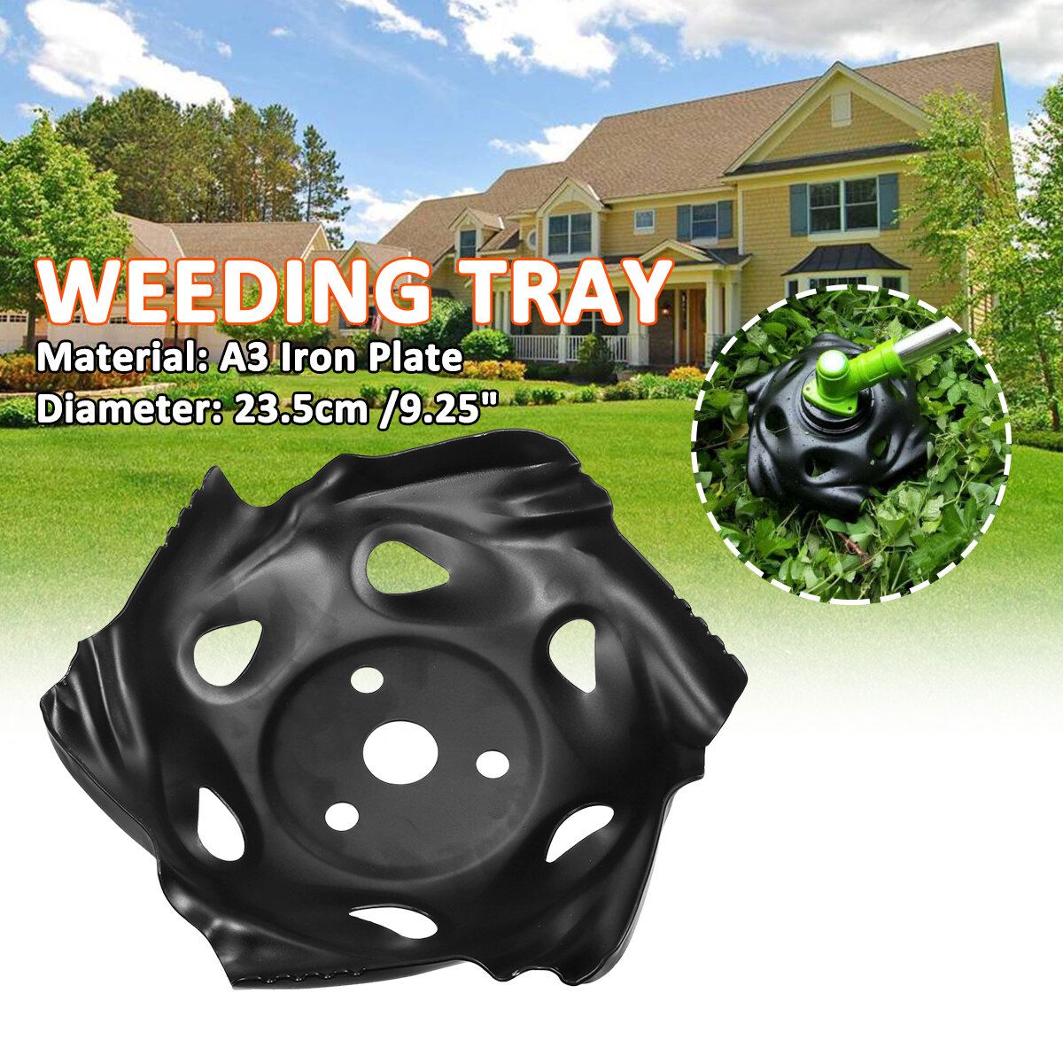 Round Edge Lawn Mower Trimmer Head Carbon Steel Garden Machine