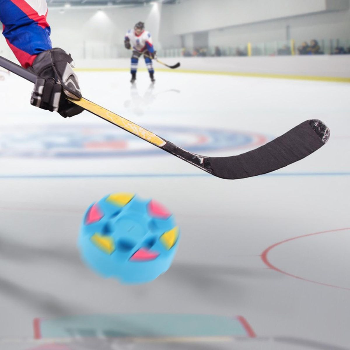 Ice Hockey Training Pucks Dryland Skate Ball Blue