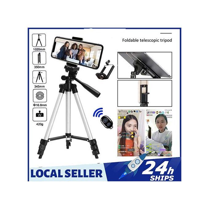 Portable Tripod Stand Phone Camera Stand + Remote Control//