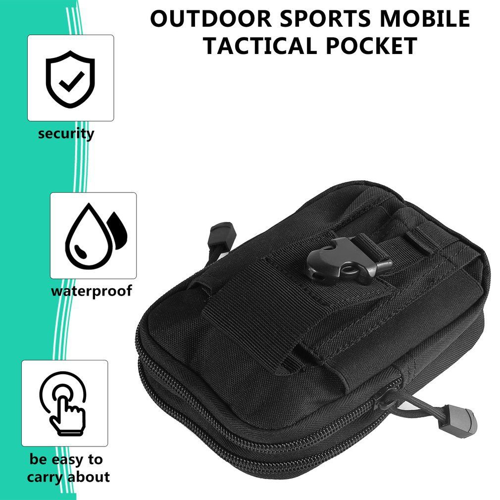 Men Outdoor Multifunctional Tactical Drop Oxford Cloth Bag Hiking Travel Tool Waist Pack Motorcycle Sports Hunting Ride Pack