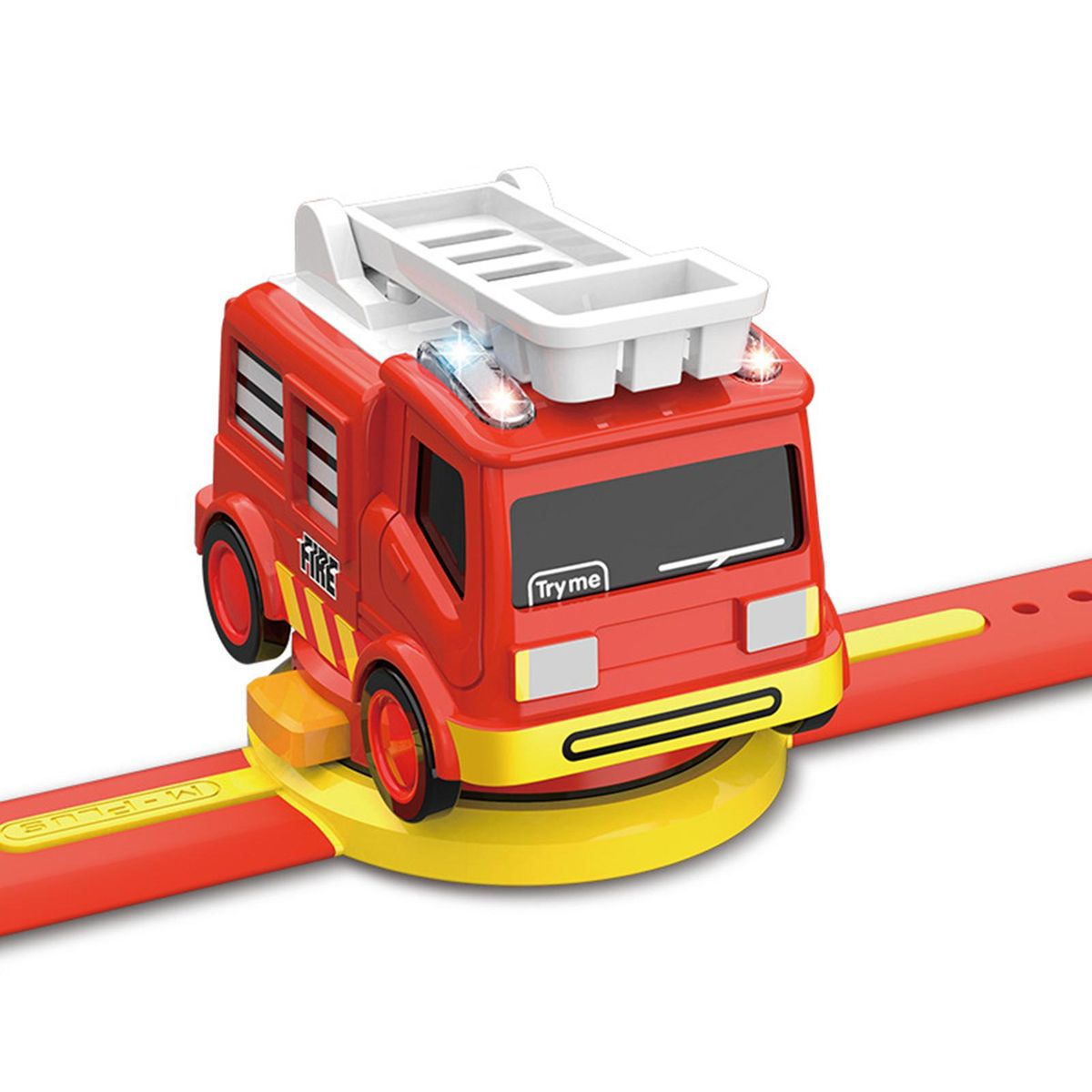 Electronic Car Watch Children Mini Car Pull Back Toy with Strap Red