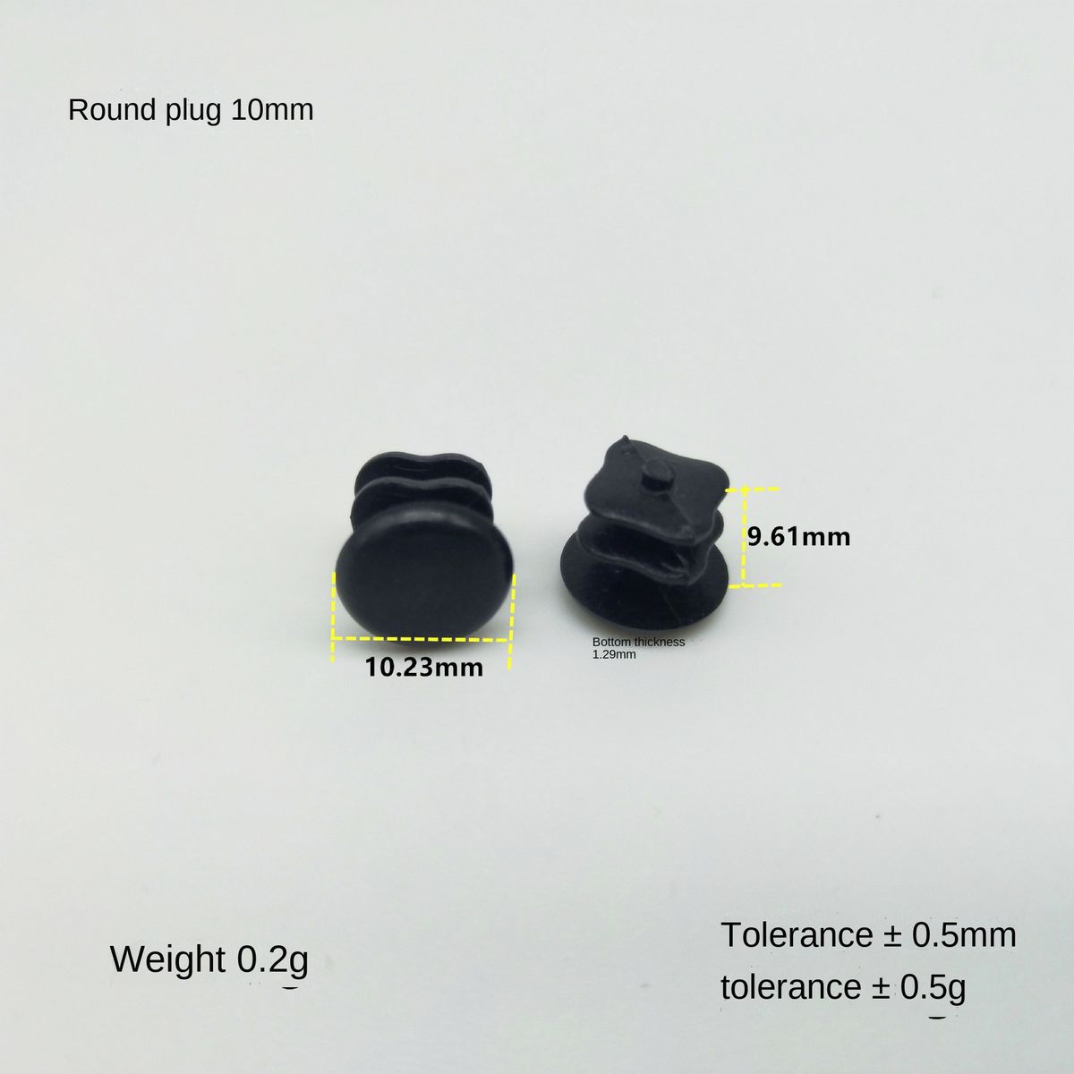 20pcs Steel  End Blanking Caps Anti Slip Alloy Ladder Chair Leg Cover For Furniture Protector Pads Plastic Round Inner Plug-10mm