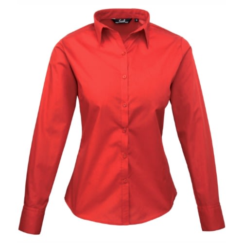 Ladies Formal Dress Shirt  - Red