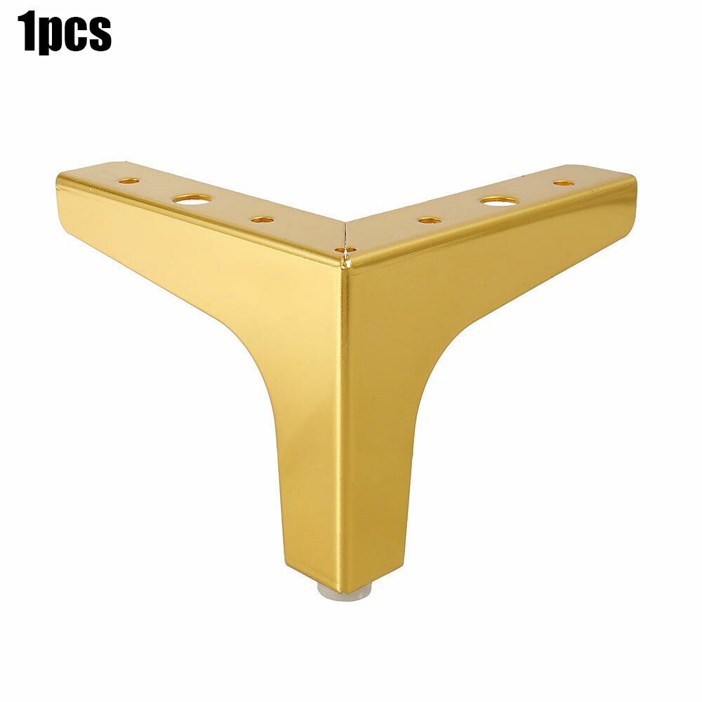 1PC Carbon Steel 4Inch 10cm DIY Furniture Sofa Legs Modern Metal Diamond Triangle Furniture Cabinets Bed Chair Table Feet-Golden 1pcs