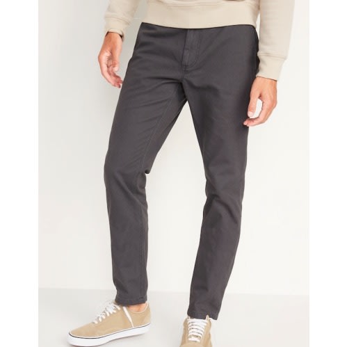 Slim Chino Pants For Men- Dark Grey
