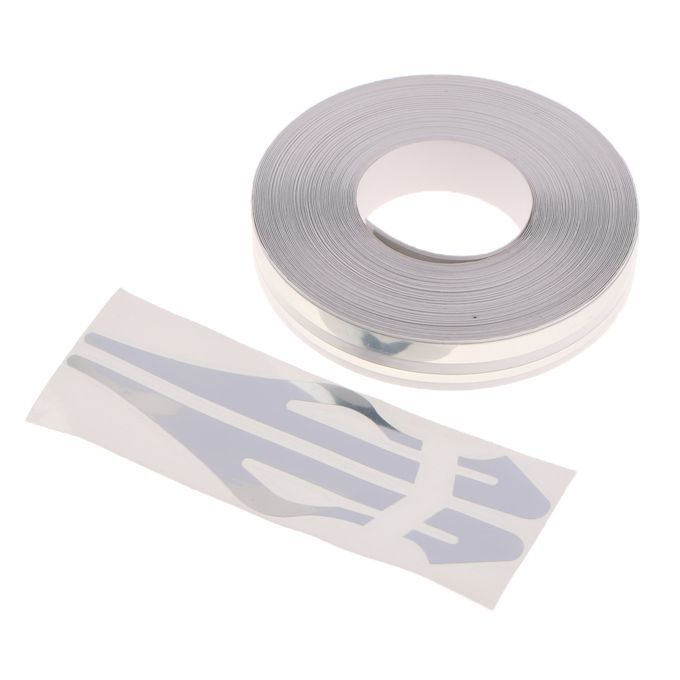 Brooches Stripe Tape Vinyl Decal Car Stickers Steamline Dual Silver
