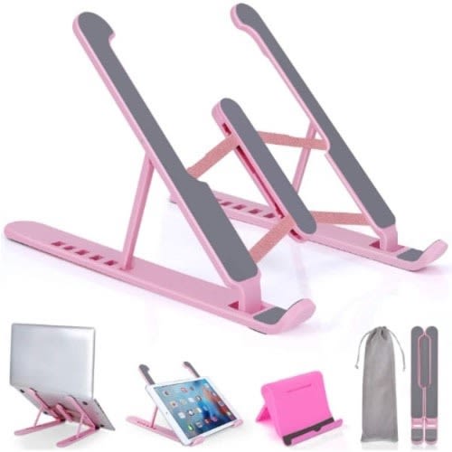 Adjustable Multi-functional Laptop Table And Phone Stand - Plastic Frame