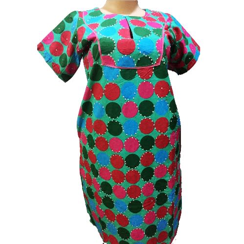 Stoned Ankara Midi Dress With Inner Pocket