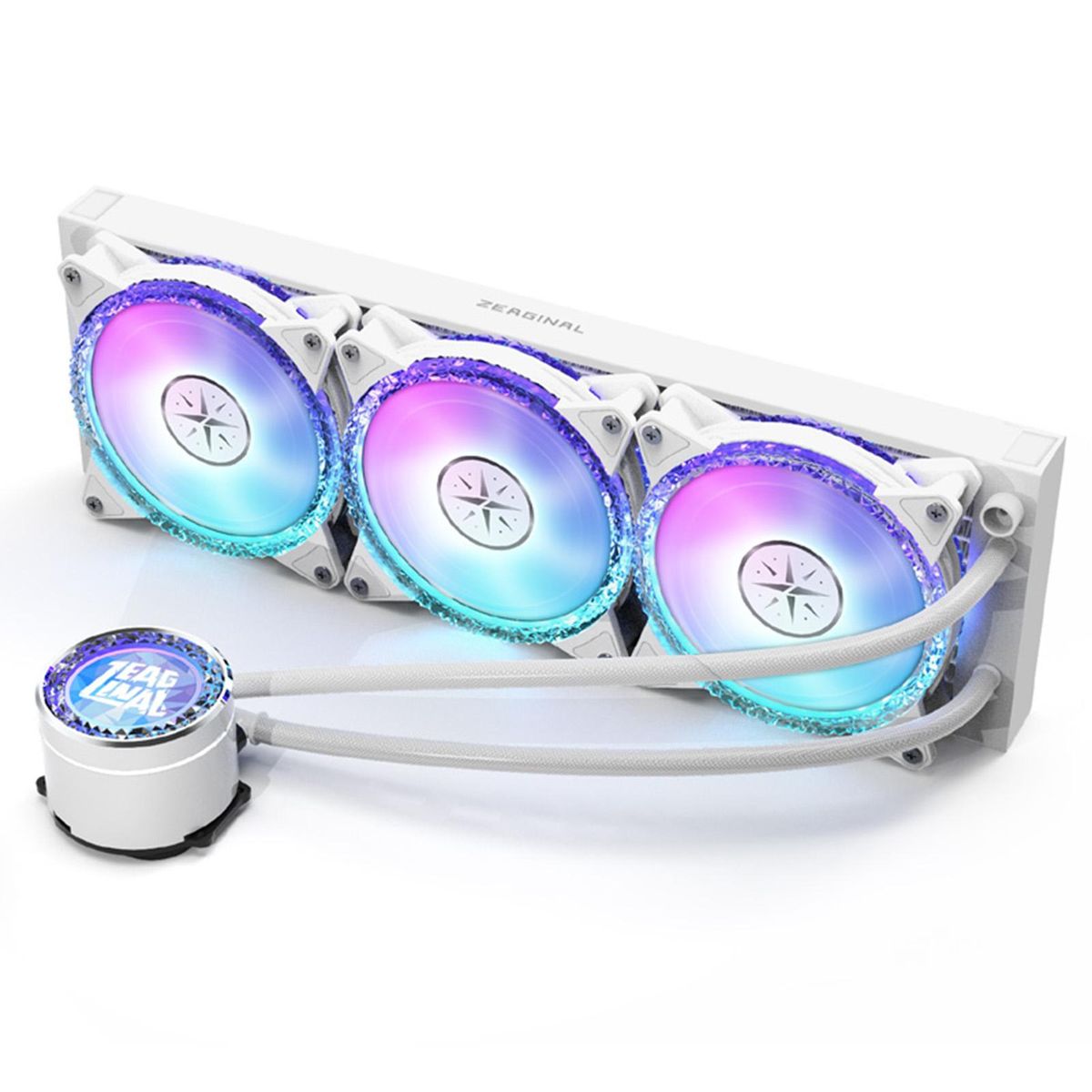 ZEAGINAL 360 A-RGB Integrated CPU Water Cooling Radiator with High-performance PWM Pump High Density Water Pipe Fan Speed: 800-1800 RPM
