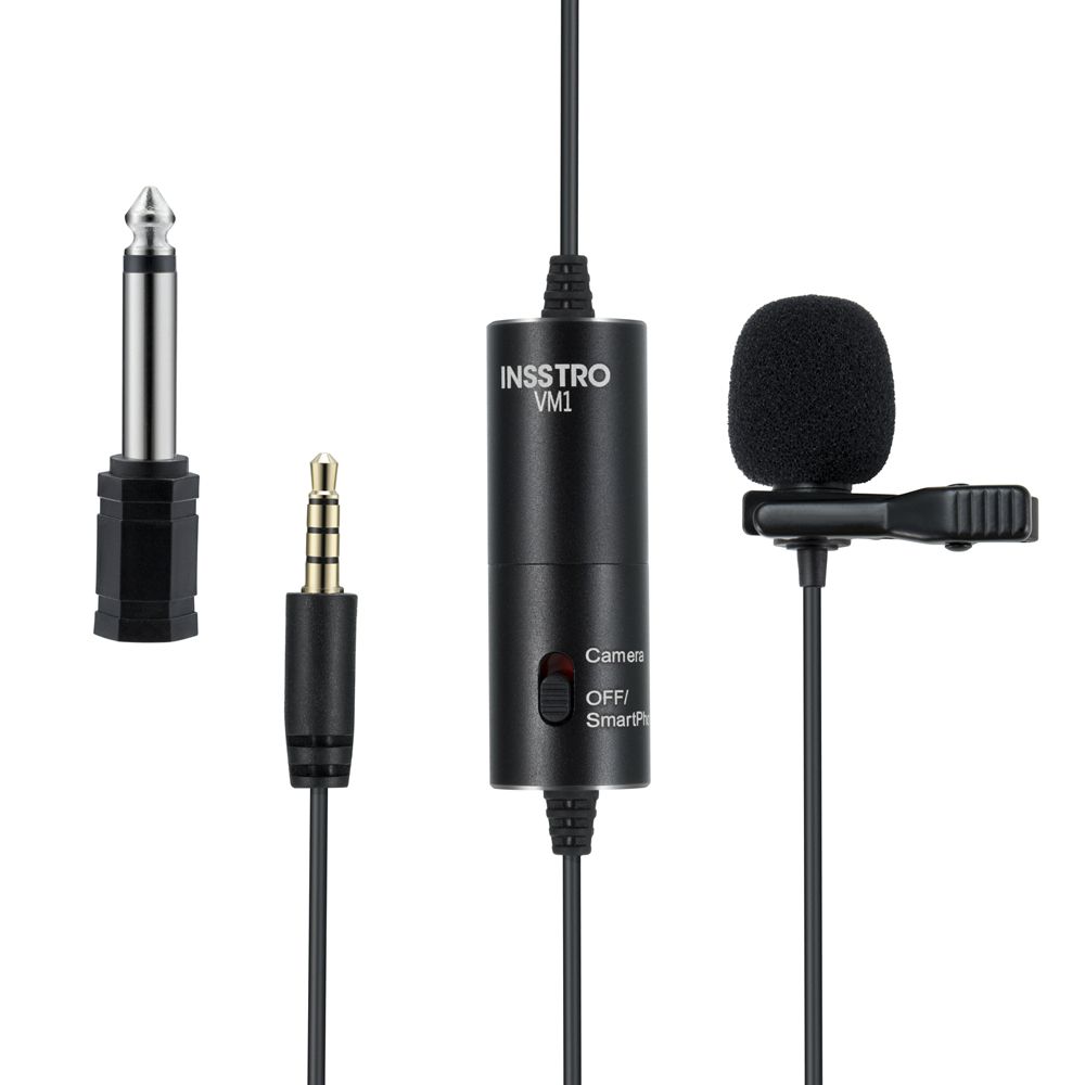 VM1 Lavalier Microphone Clip-on Lapel Mic Condenser