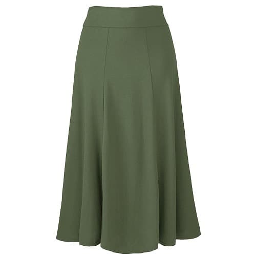 Khaki Panelled Jersey Skirt