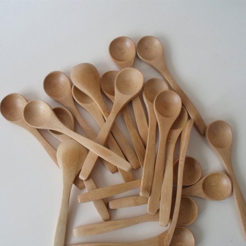 10Pcs/Set 5.1inch Wooden Spoon Ecofriendly Tableware Scoop