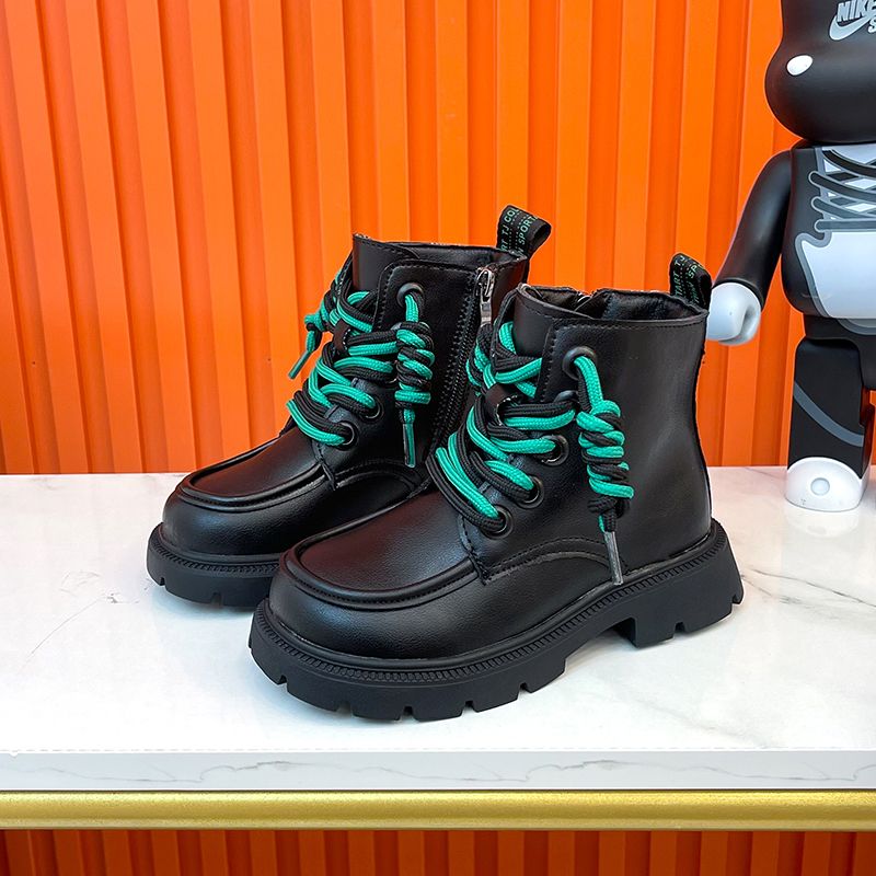 Boys And Girls Casual Trendy Martin Boots-Black