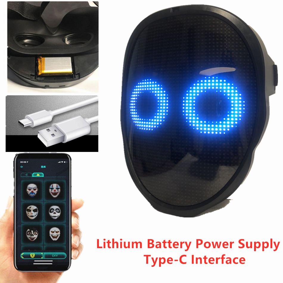 Bluetooth Squid Led Lights Up Party Game Mask Diy Picture