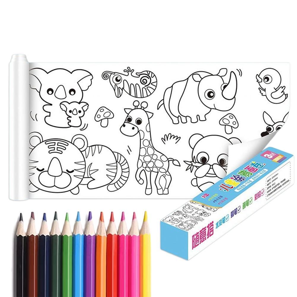 Children's Drawing Roll Baby DIY Paste Coloring Painting