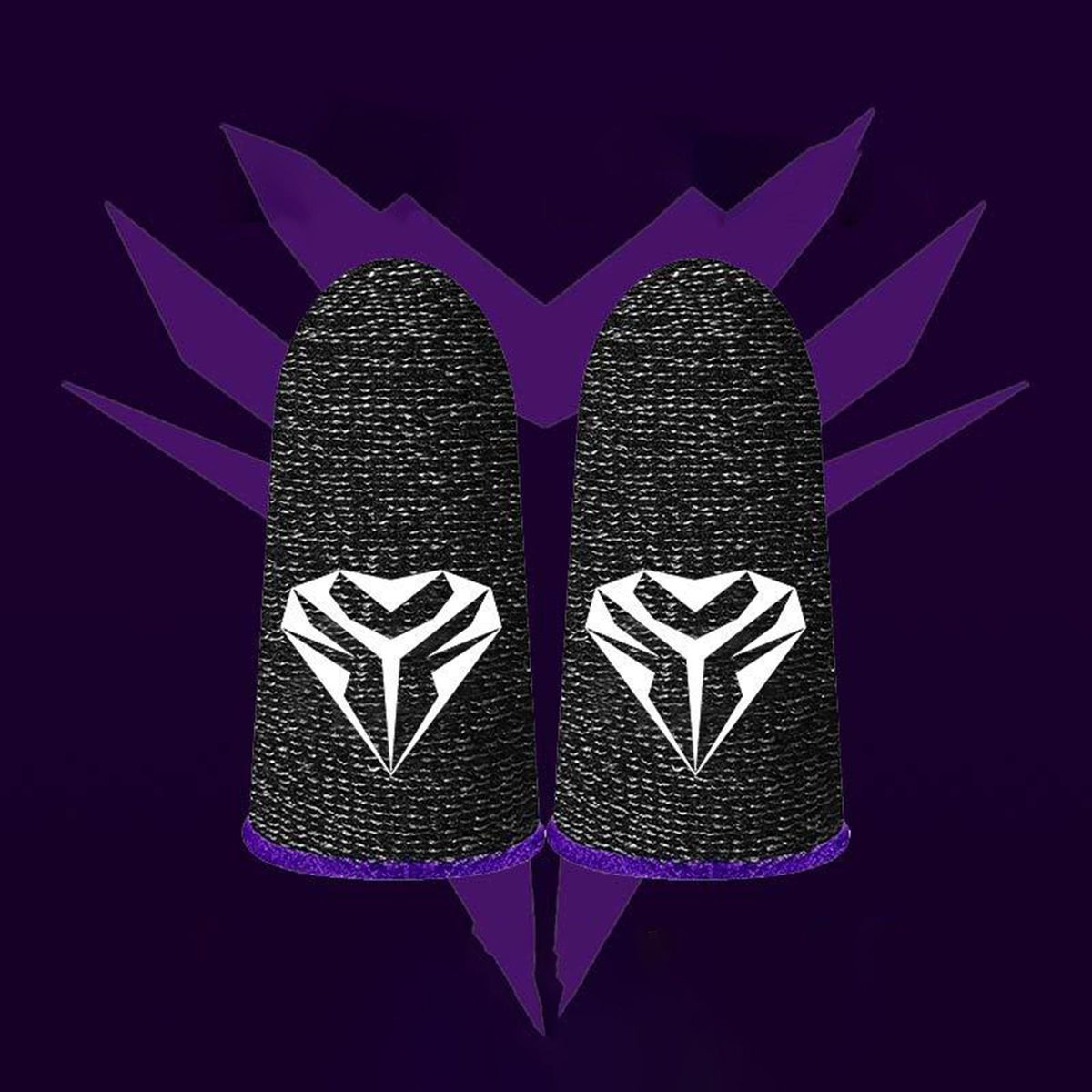 2Pcs Gaming Finger Sleeve Seamless For Mobile Game Thumb Sleeve Purple