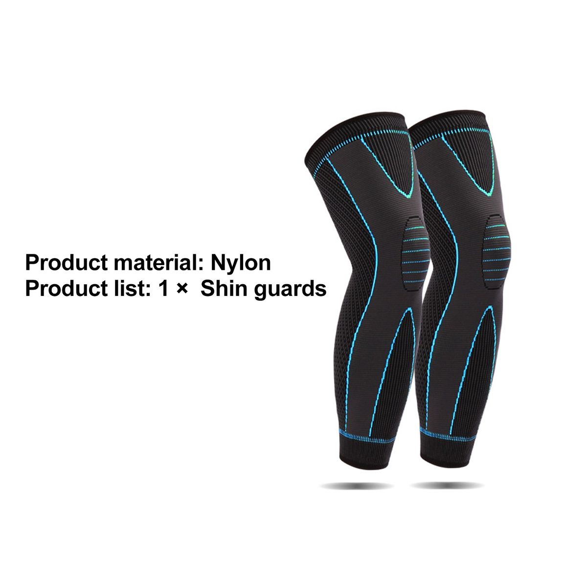 1Pc Knee Protector Leg Sleeve Stretchy Knee Support Blue