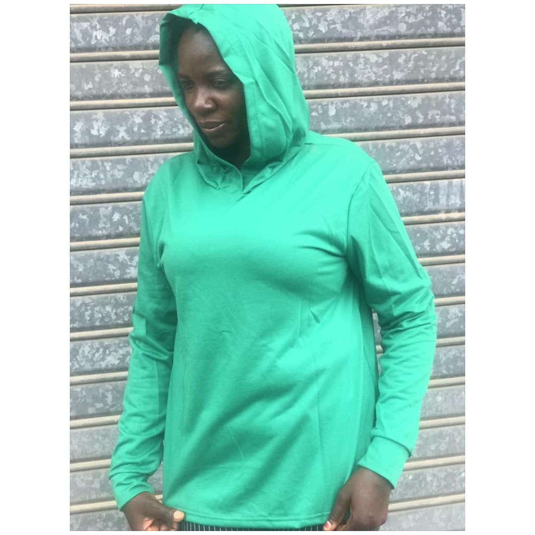 R Green Long Sleeve Hoodie Sweater