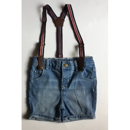 Baby Boys' Suspender Denim Short