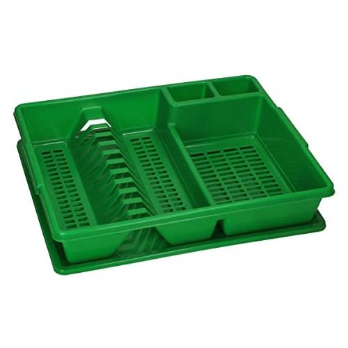 Plastic Dish Rack Single Layer- Green