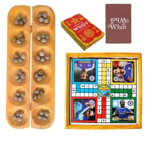 3 In 1 Game - Ayo + Ludo & Whot Game.