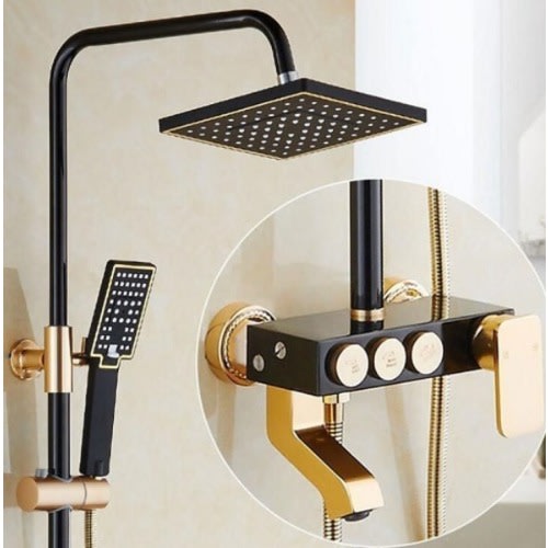 Black And Gold Pressing Shower