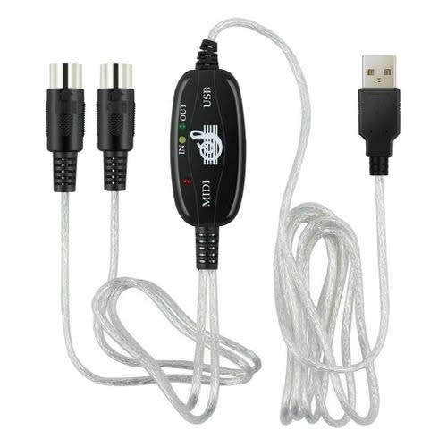 Usb In-out Midi Interface Cable Converter To Pc Music Keyboard Adapter