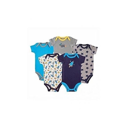 5 Pack Short Sleeve Baby Bodysuits