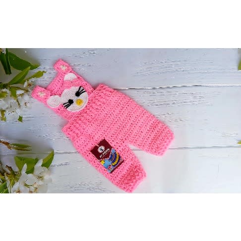 Jayden Baby Dungarees- Pink