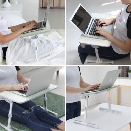 Multifunction Lap Desk With Cooling Fan –laptop Stand, Food Table, Reading/Writing