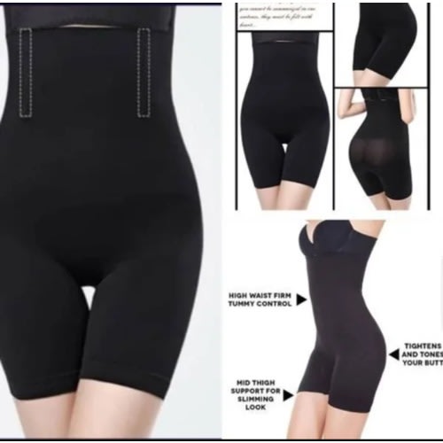 High Waist Tummy Girdle Tight - Black