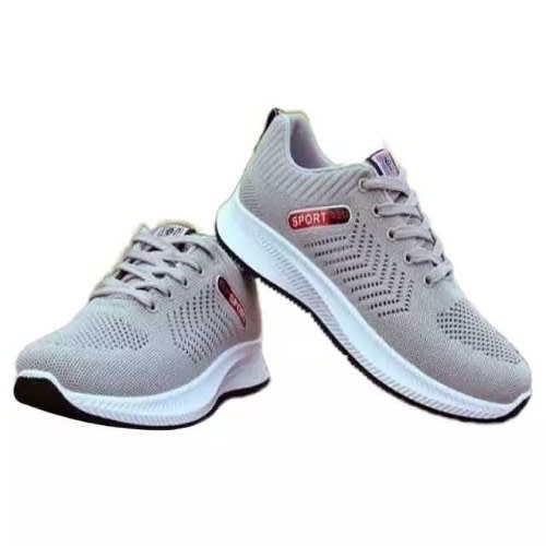 Knitted Women's Sporting Sneakers - Grey