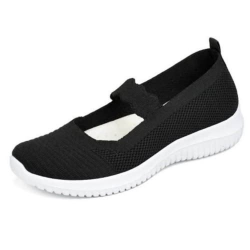 Summer Flat Mesh Women Sneakers - Black
