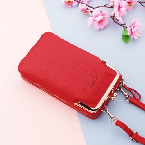 Ladies Hot Red Clutch Purse