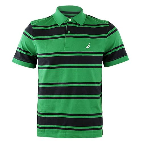 Men's Block-stripes Polo Top