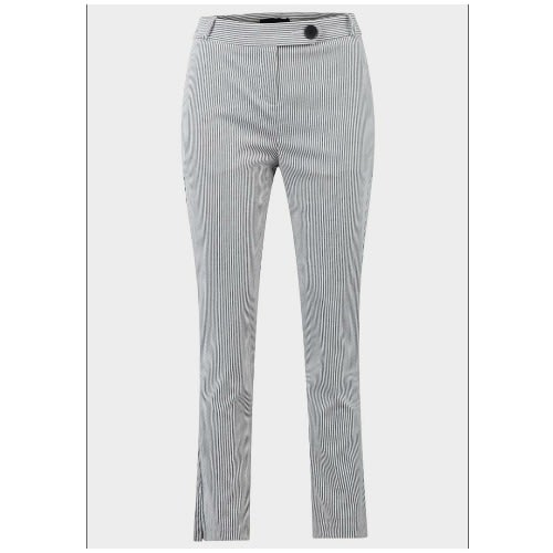 Ladies Grey Stripe Trouser - Grey