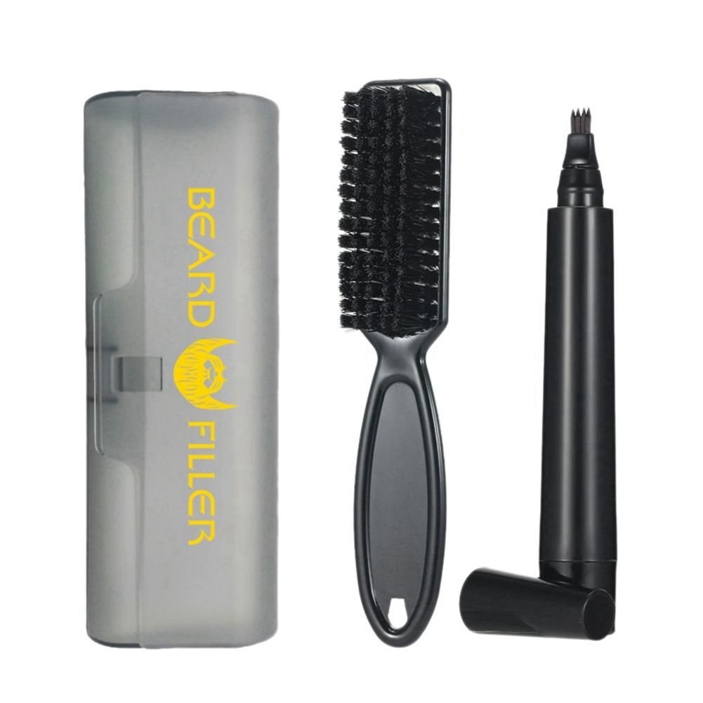 Beard Filling Pen Kit Male Mustache Repair Styling Tool(Dark Brown)