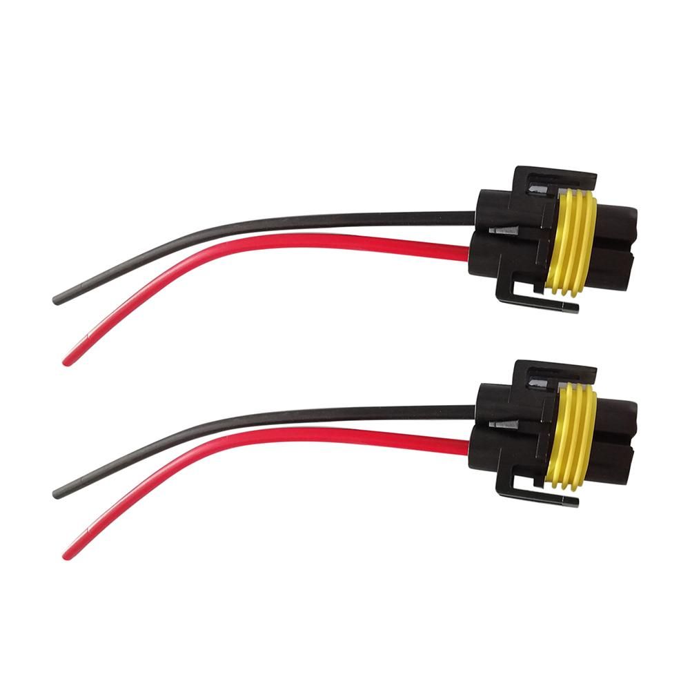 H11 H8 Headlight Fog Light Bulb Holders Connector Wire Premium Plug for Car Van 2pcs