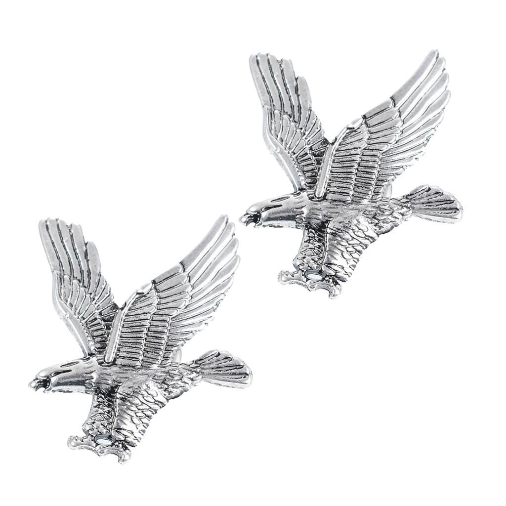 2Pcs Charms Accessory Bald Eagle  Lapel Pin Brooch For Men