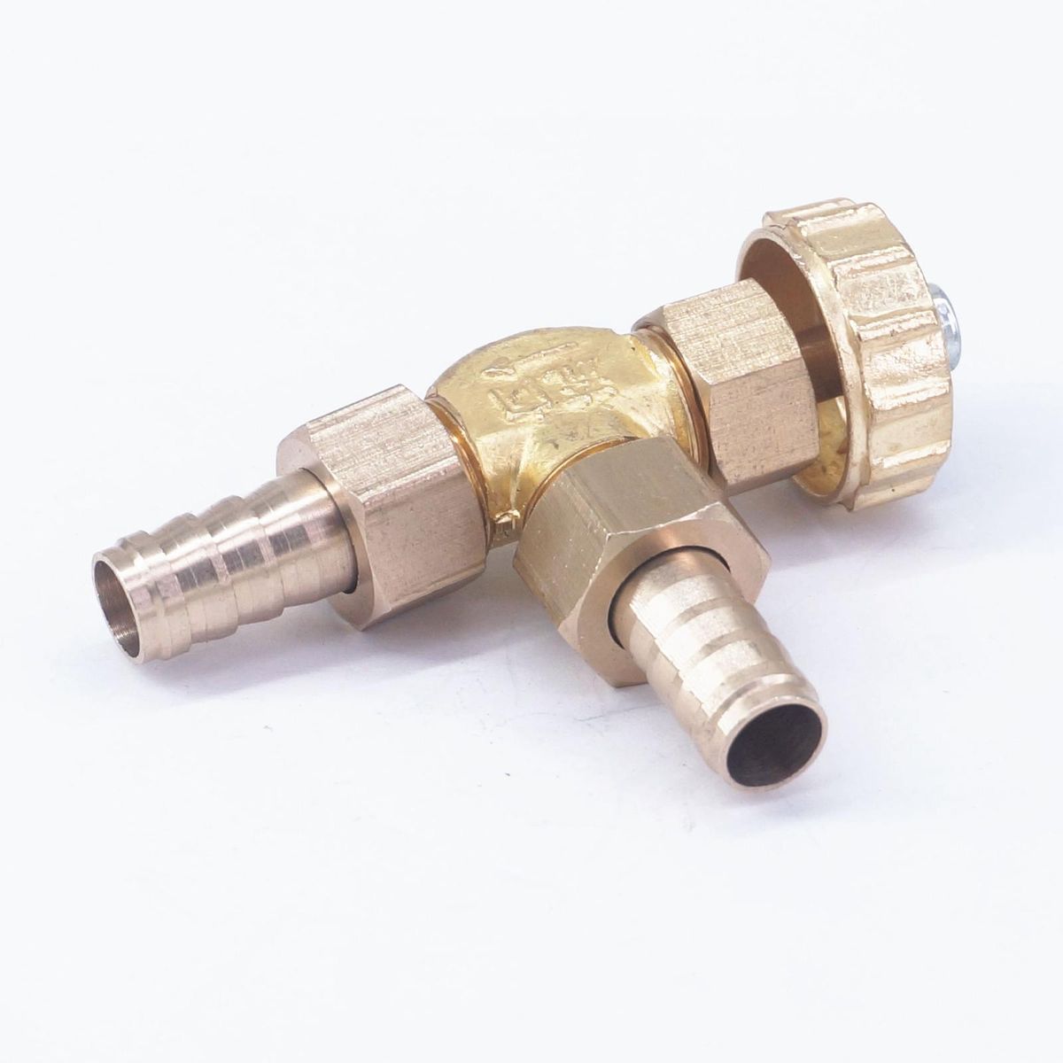 Elbow Brass Needle Valve 10mm Hose Barb Only For Gas Max