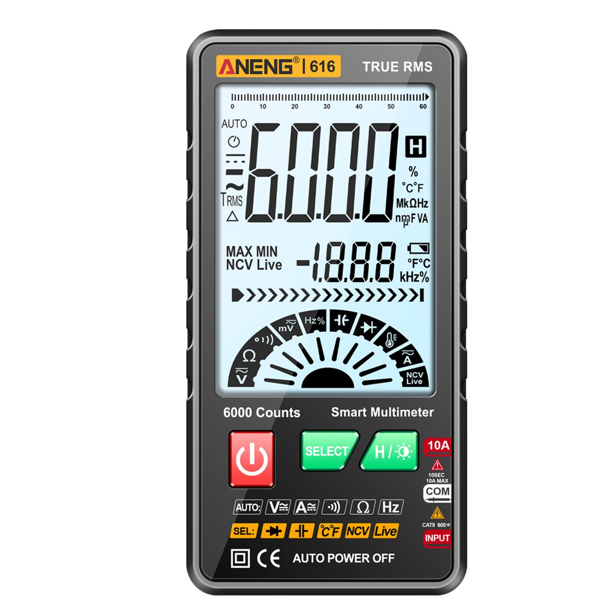 616 Smart Digital Multimeter Auto Range 6