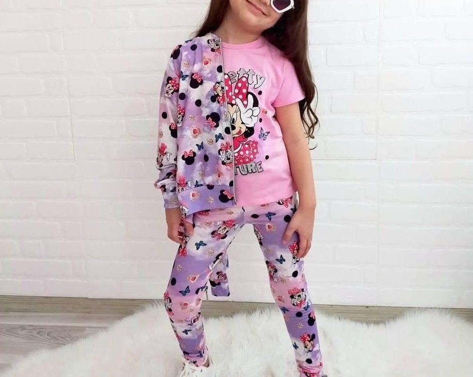 GIRL DECORATED MINNIE MOUSE DESIGN 3PSC SET